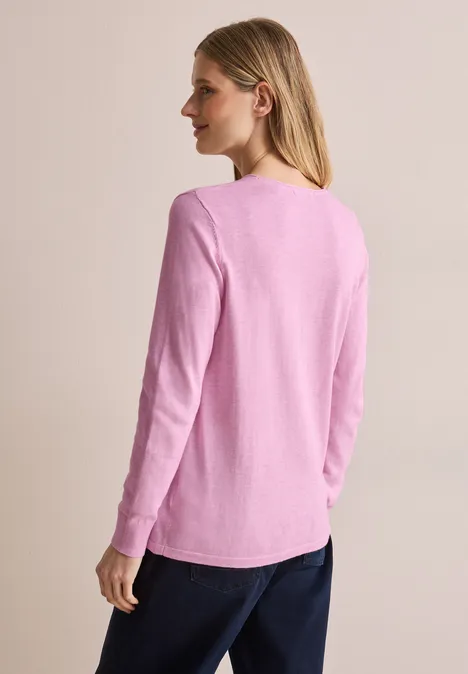 Feinstrickpullover tender rose melange