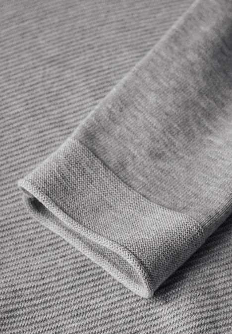 Strukturpullover heather silver chalk melange