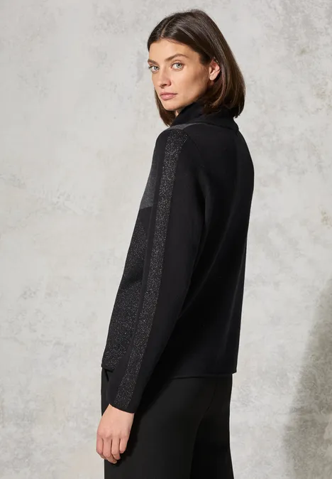 Pullover mit Glitzerdetails Black