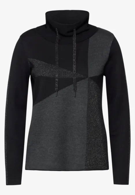 Pullover mit Glitzerdetails Black