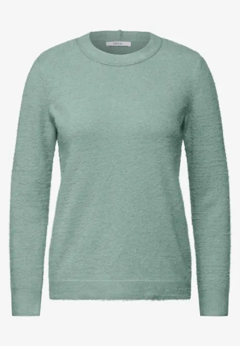 Federgarn Pullover glaced salvia green