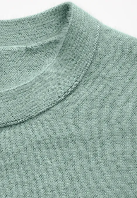 Federgarn Pullover glaced salvia green