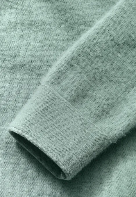 Federgarn Pullover glaced salvia green