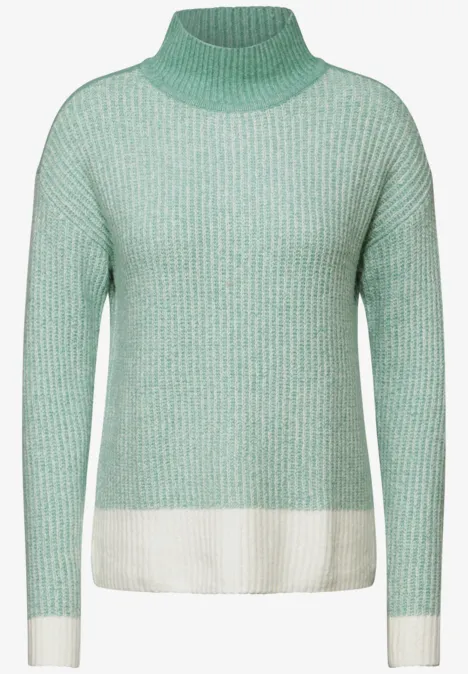 Mouliné Pullover glaced green melange