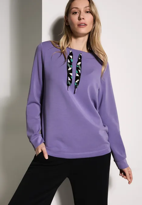 Modal mix sweatshirt gentle lilac
