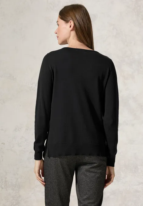 Pullover mit Glitzer-Details Black