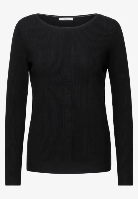 Pullover mit Struktur Black