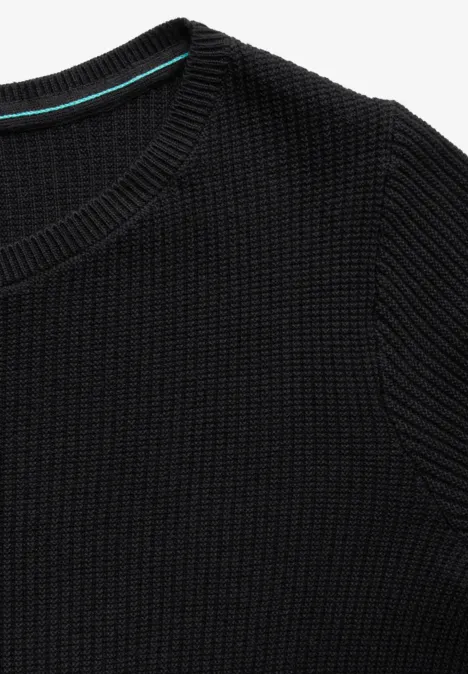Pullover mit Struktur Black