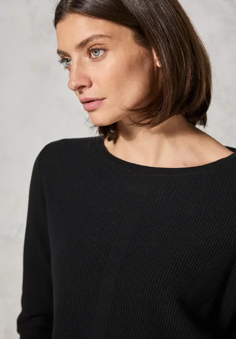 Pullover mit Struktur Black