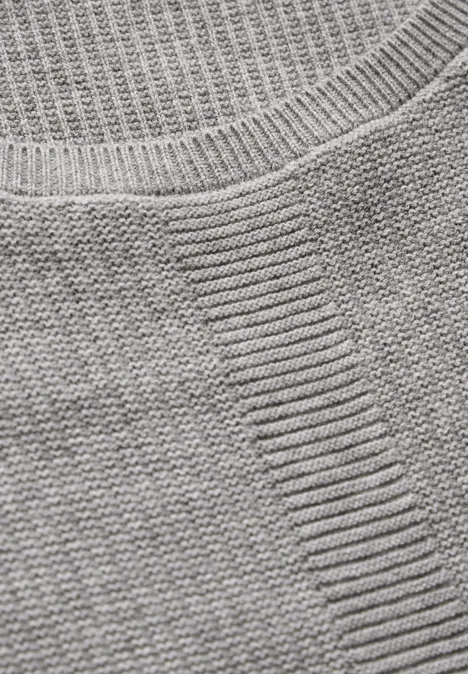Pullover mit Struktur mineral grey melange