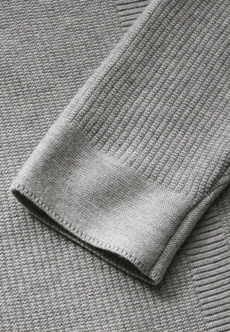 Pullover mit Struktur mineral grey melange