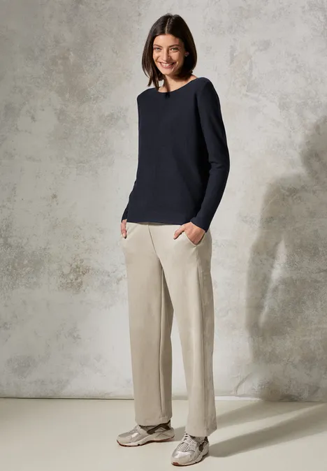 Pullover mit Struktur universal blue