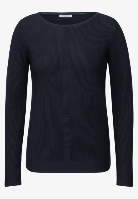 Pullover mit Struktur universal blue