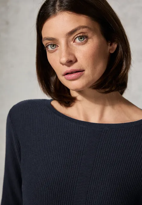 Pullover mit Struktur universal blue