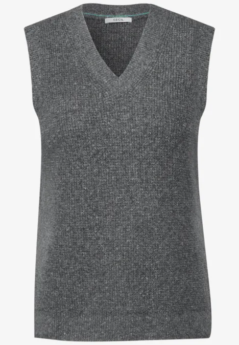Struktur-Pullunder flint grey melange