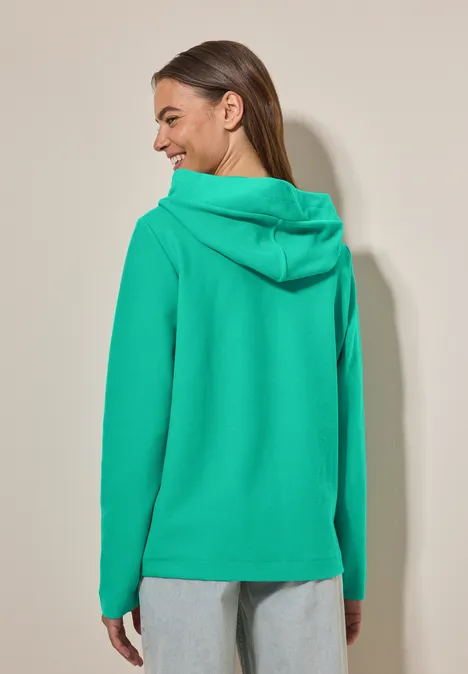 Twillstruktur-Hoodie aventurine green