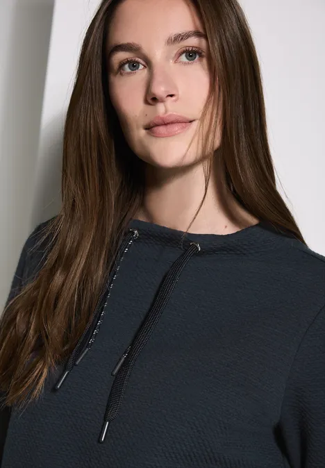 Struktur-Sweatshirt universal blue