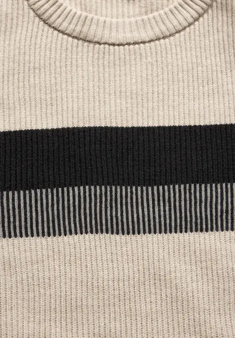 Gestreifter Pullover Black