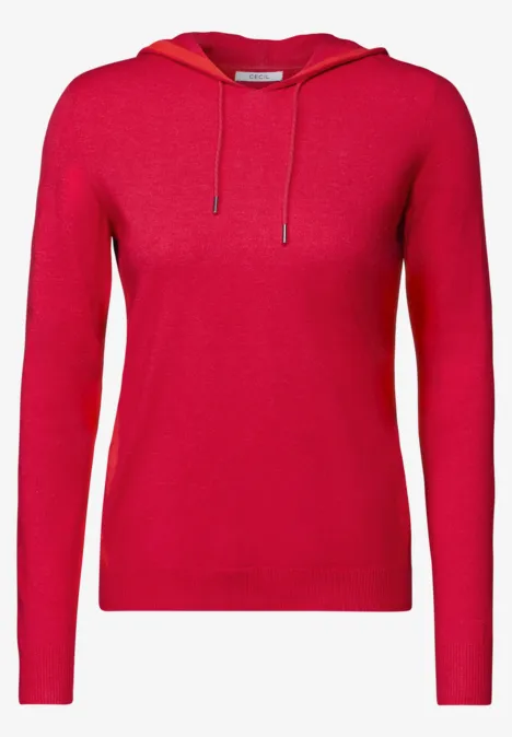 Gezellige hoodie granita red