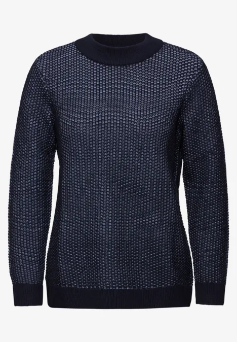 Two-Tone Strukturpullover universal blue