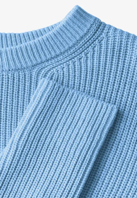 Strukturpullover fresh light blue