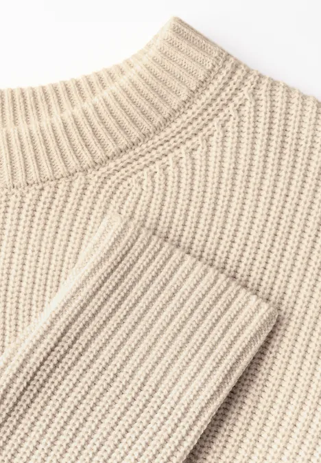 Strukturpullover pearl beige