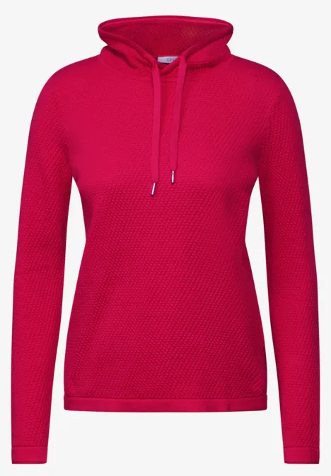 Struktursweater granita red