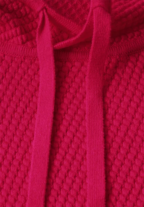 Struktursweater granita red
