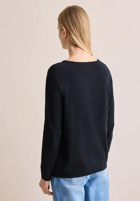 Strukturmix Pullover universal blue