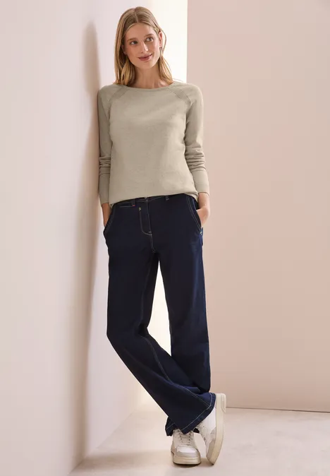 Strukturmix Pullover desert beige melange