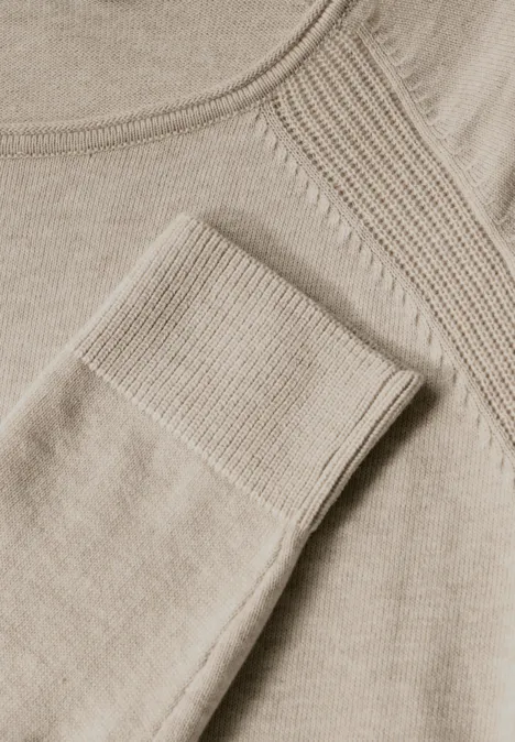 Strukturmix Pullover desert beige melange