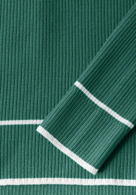 Strukturpullover sea green