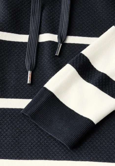 Gestreifter Hoodie universal blue