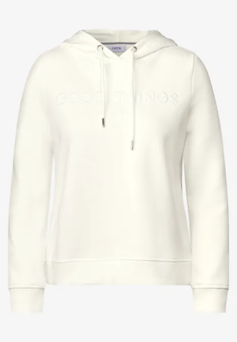 Hoodie mit Artwork vanilla white
