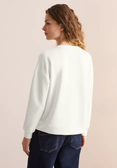 Sweatshirt mit Artwork vanilla white