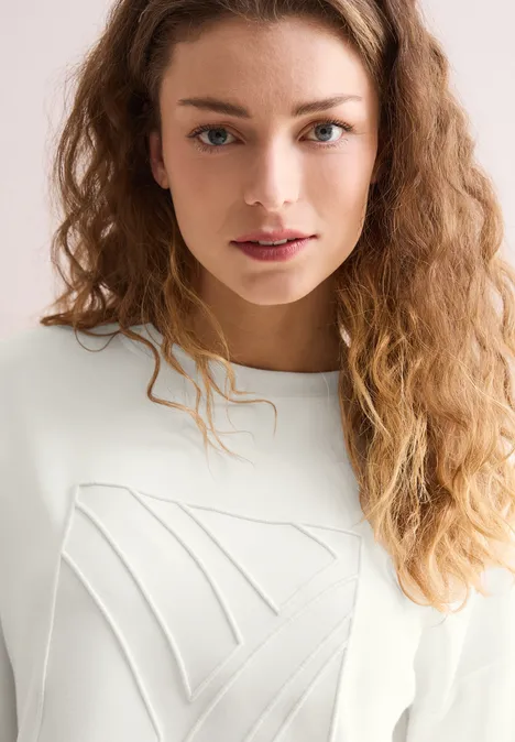 Sweatshirt mit Artwork vanilla white