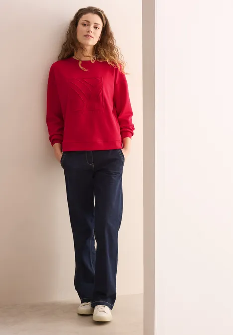Sweatshirt mit Artwork granita red