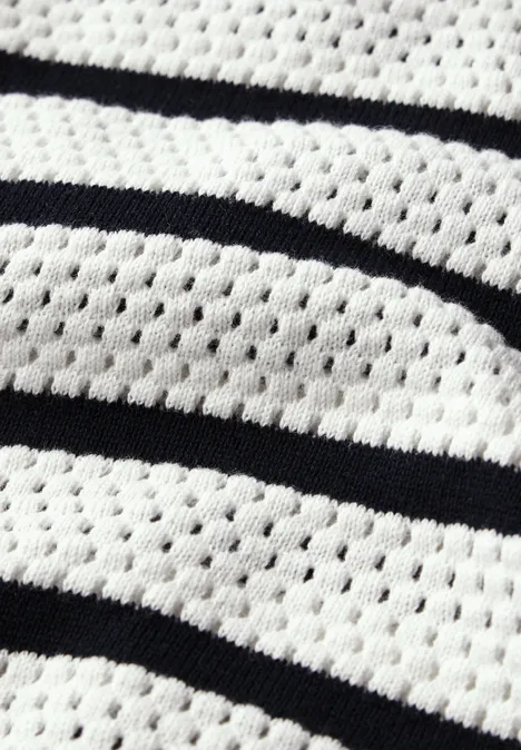 Pullover mit Polokragen vanilla white