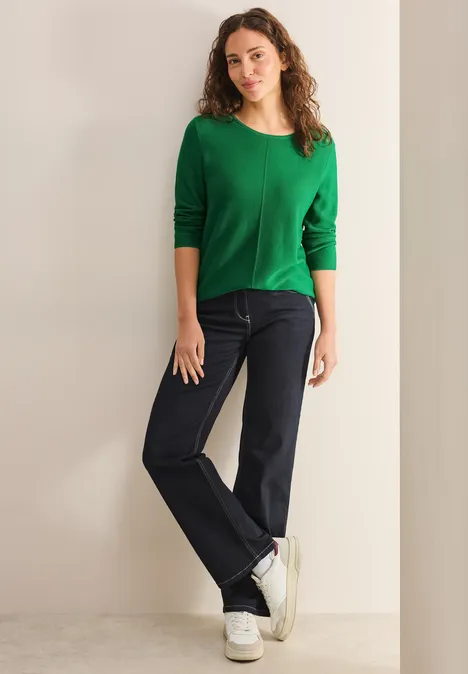 Pull structuré garden green