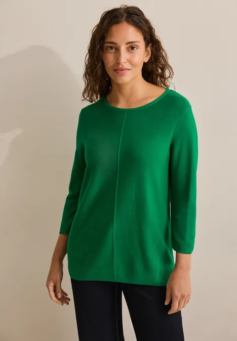 Pull structuré garden green