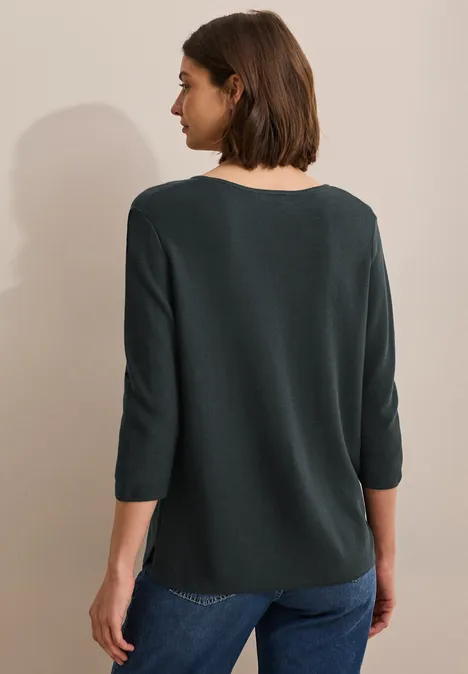 Trui met structuur slate khaki