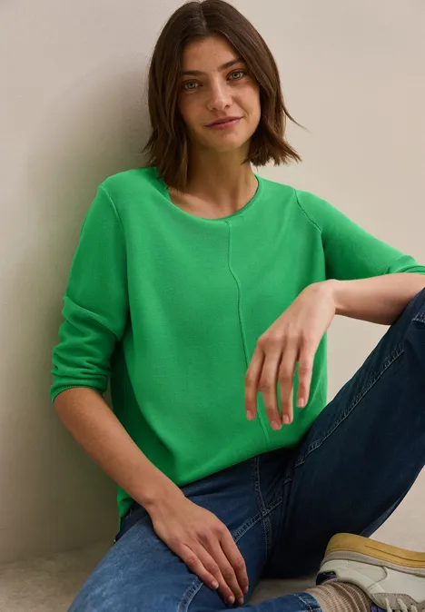 Trui met structuur iced neon green