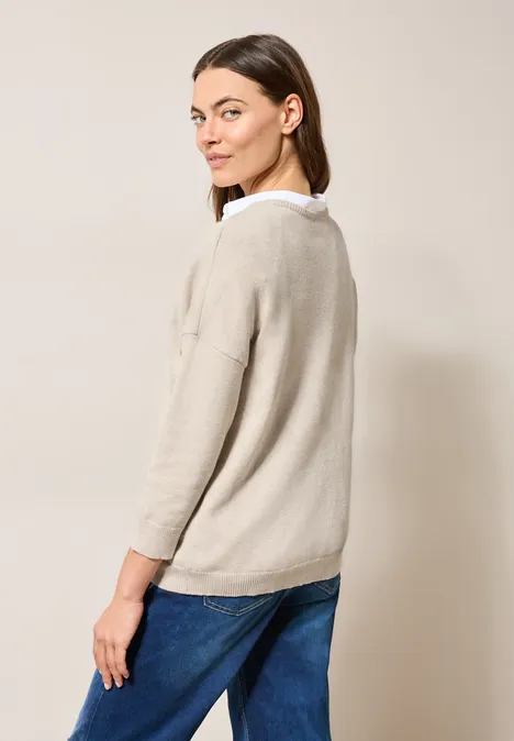 Kuscheliger Pullover desert beige melange