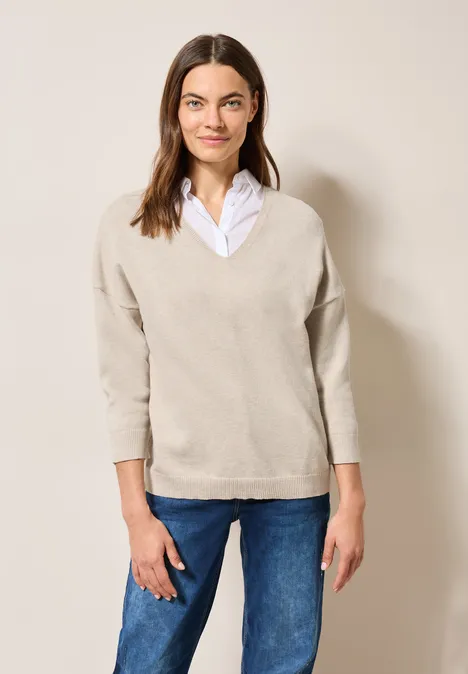 Kuscheliger Pullover desert beige melange