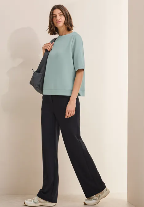 Kurzarm Sweatshirt cool salvia green
