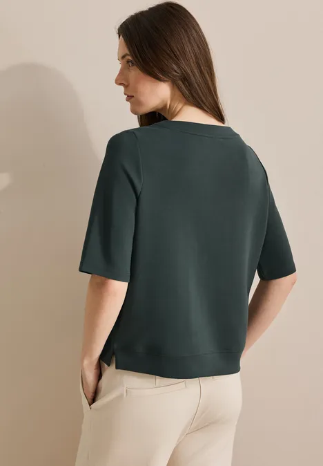 Sweater met korte mouwen slate khaki