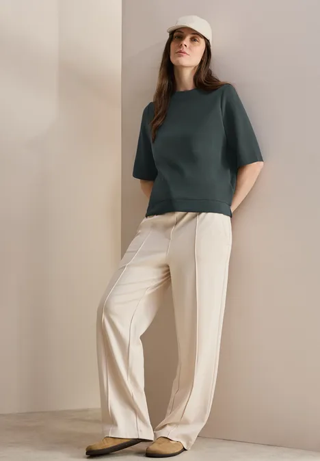 Sweater met korte mouwen slate khaki