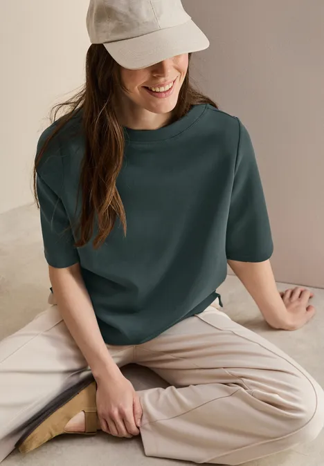 Sweater met korte mouwen slate khaki