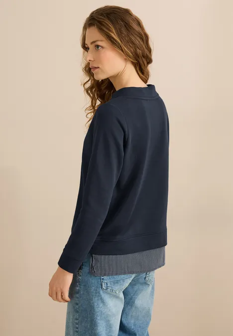 Sweatshirt im Layering-Look universal blue