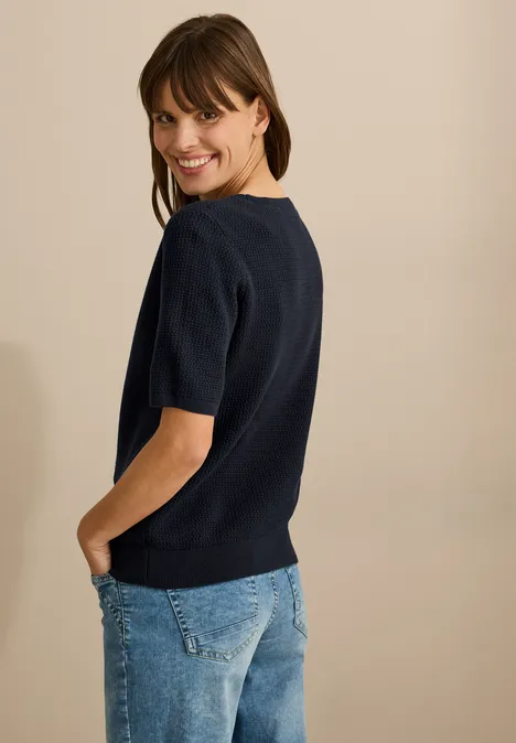 Strukturpullover universal blue